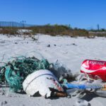 Clean Beach - garbage on seashore
